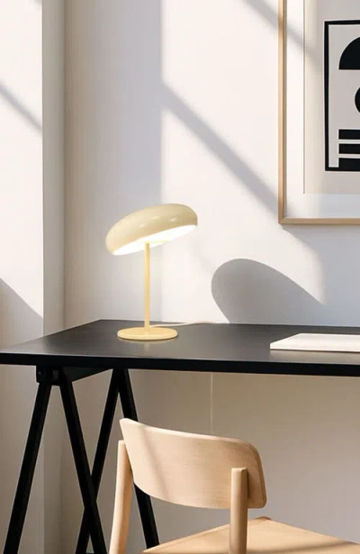 Brightech Ayla 15" Dimmable Led Table Lamp In Yellow Beige Finish In Yellow