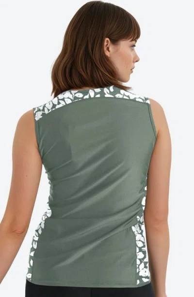 Calypsa Loose Fit Maya Swim Top In Green