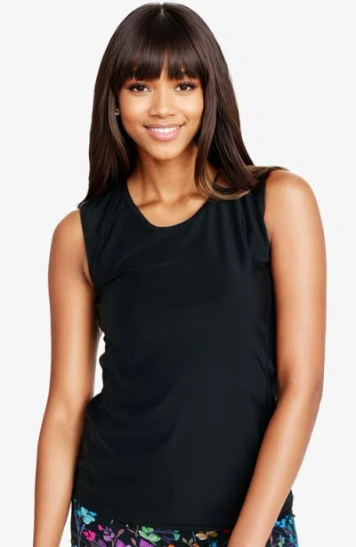 Calypsa Loose Fit Maya Swim Top In Black