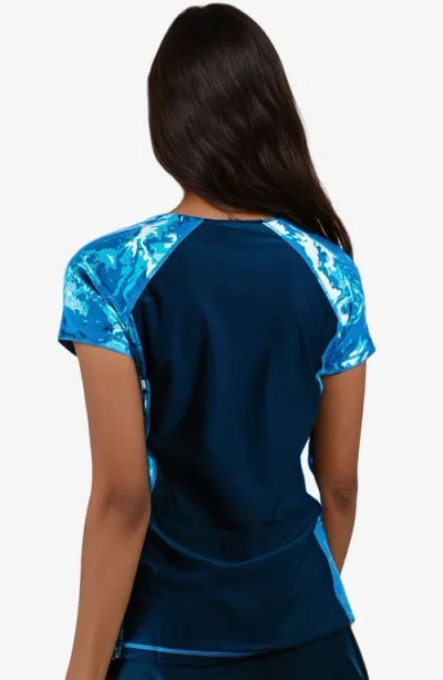 Calypsa Loose Fit Adele Swim Top In Blue