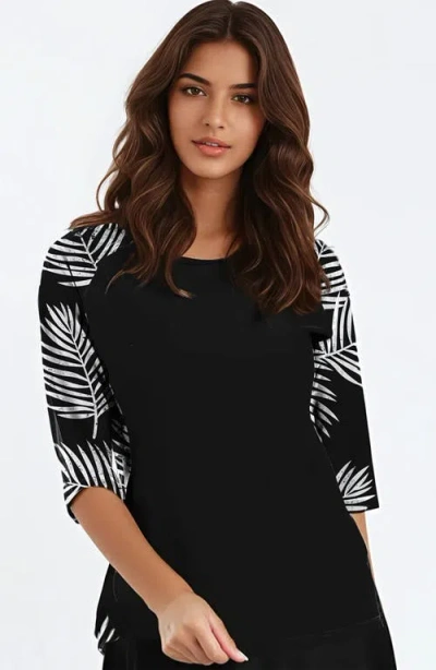 Calypsa Loose Fit Margaux Swim Top In Black