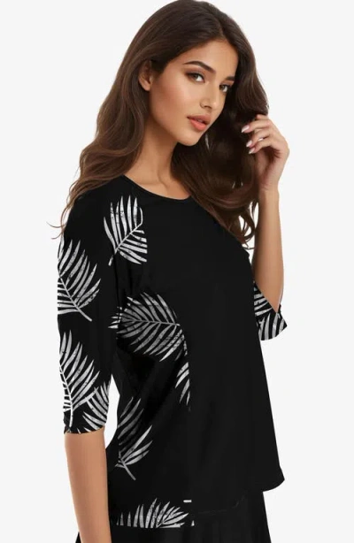 Calypsa Loose Fit Margaux Swim Top In Black