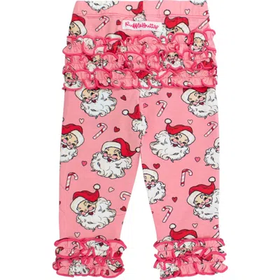 Rufflebutts Baby Girls Ruffle Leggings With Signature Rear Ruffles In Pink