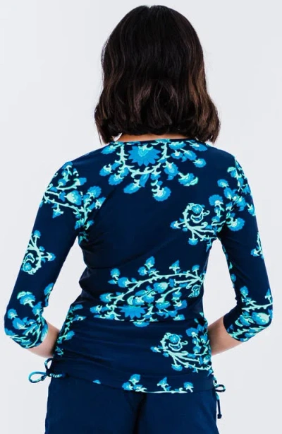 Calypsa Margaux Swim Top In Blue