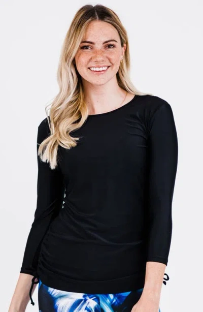 Calypsa Margaux Swim Top In Black