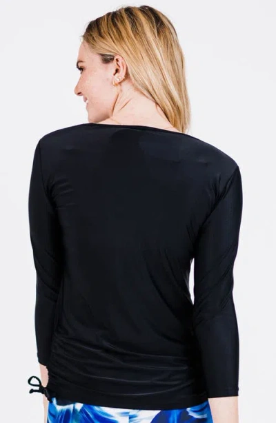 Calypsa Margaux Swim Top In Black