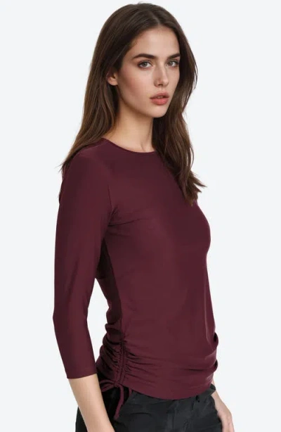 Calypsa Margaux Swim Top In Burgundy