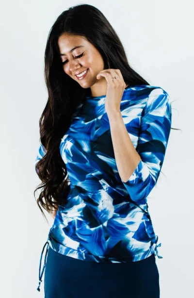 Calypsa Margaux Swim Top In Blue