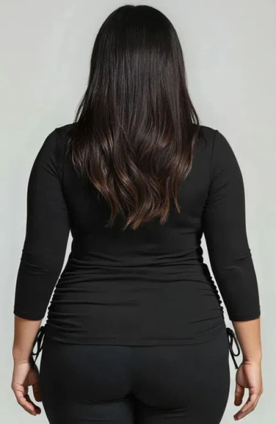 Calypsa Plus Size Margaux Swim Top In Black