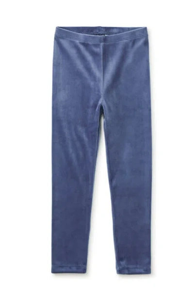 Tea Collection Velour Leggings In Blue