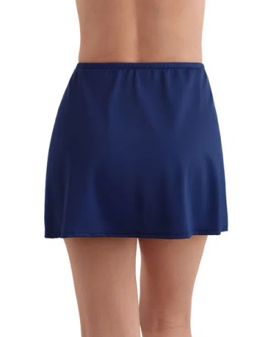Shapesolver Side Slit Swim Skirt In Blue