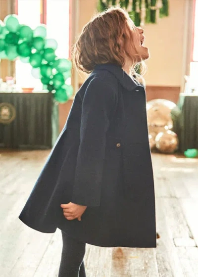 Mayoral Pleated Coat In Blue