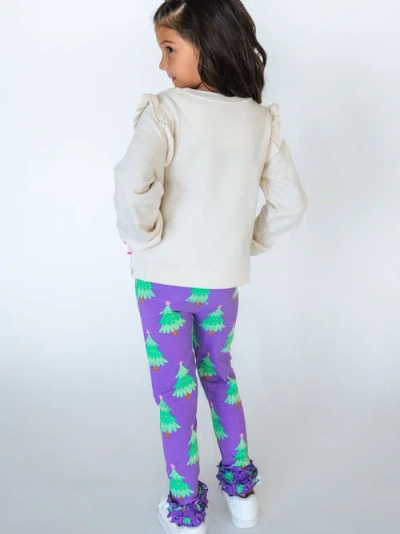 Rufflebutts Girls Ruffle Leggings In Green