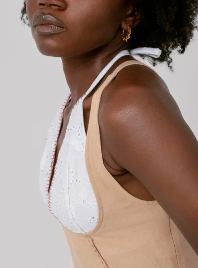 Haveli Kavya Midi Dress In Brown