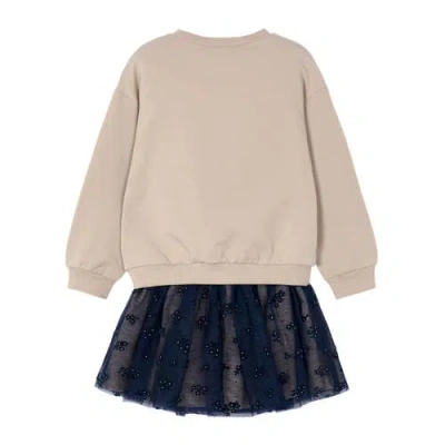 Mayoral Sweatshirt And Tulle Skirt Set In Black