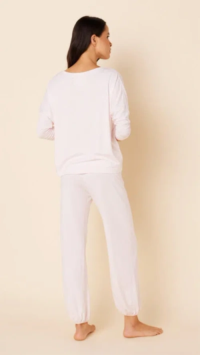 The Cat's Pajamas Pima Knit Pullover Set In White