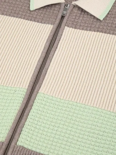 Sergio Tacchini Enzo Striped Track Jacket In Brown