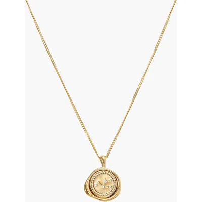 Bearfruit Jewelry 14k Gold Plated Seal Constellation Necklace 12 Zodiac Signs Holiday Gift Guide In Gold