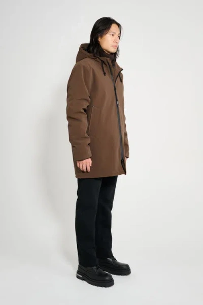 Stutterheim Stockholm Matte Winter Coat In Brown