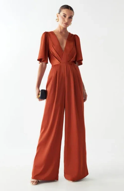 Willa Omaha Jumpsuit In Brown