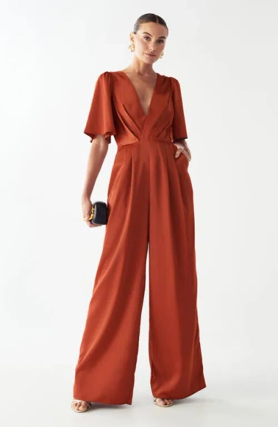 Willa Omaha Jumpsuit In Brown