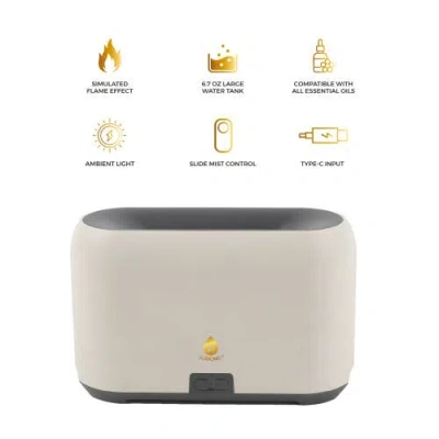 Pursonic Essential Oil Flameglow Aromatherapy Diffuser In White