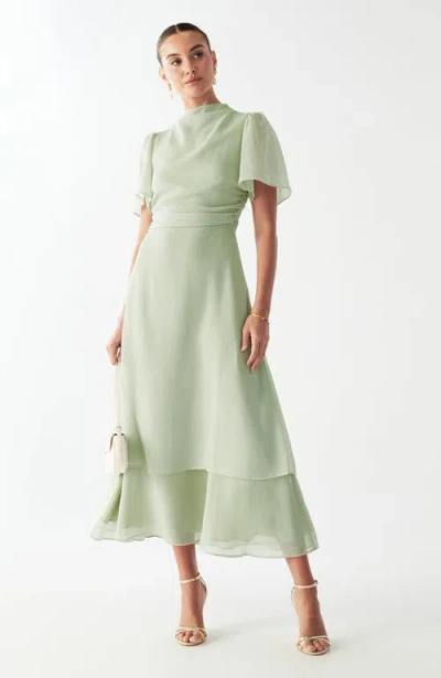 Willa Rory Midi Dress In Green