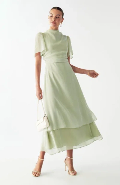 Willa Rory Midi Dress In Green
