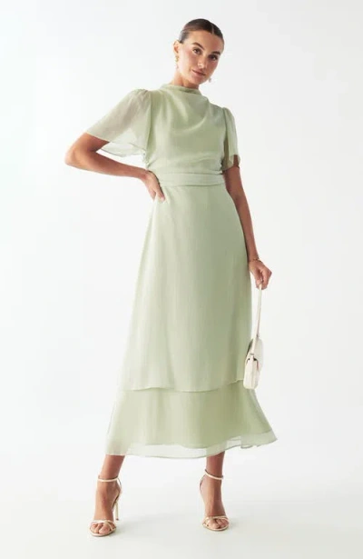 Willa Rory Midi Dress In Green