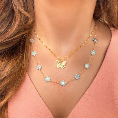 The Lovery Fine Jewelry Gold Butterfly Cutout Charm In Gold