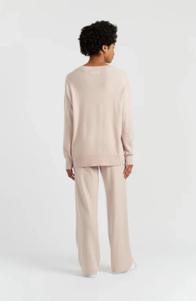 Chinti & Parker Wool Cashmere Blend V Neck Collared Sweater In Gray