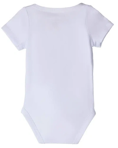 Minimoi Cotton Rich Solid White Short Sleeve Bodysuits In White
