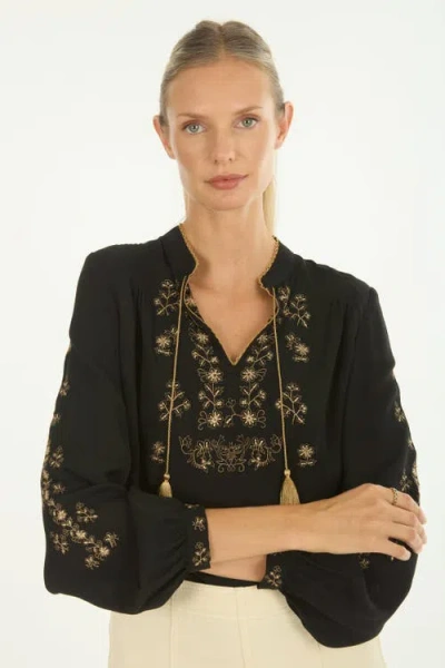 Secret Mission Serah Blouse In Black