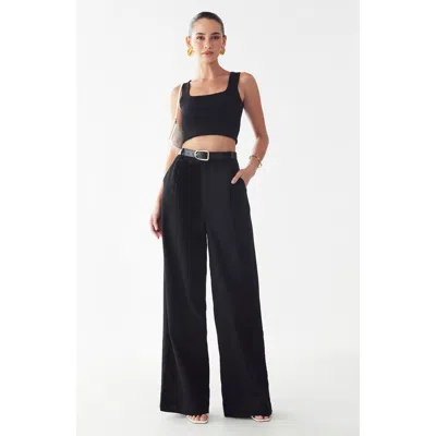 Willa Rise Wide Leg Pant In Black