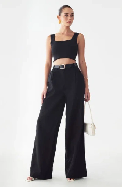Willa Rise Wide Leg Pant In Black