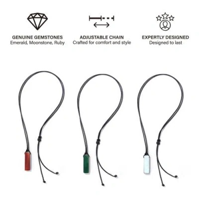 Pursonic Mindful Energy Jewelry Set Natural Lava Stone Bracelet With Essential Oils Set & Trinity Ge In Brown