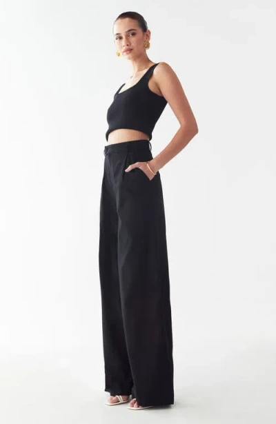 Willa Rise Wide Leg Pant In Black
