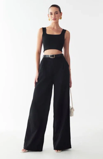 Willa Rise Wide Leg Pant In Black