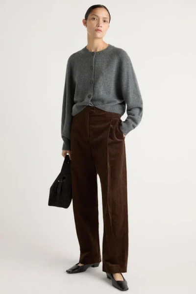 Modern Citizen Austino Corduroy Barrel-leg Pant In Brown