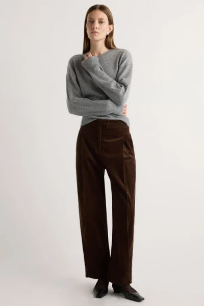Modern Citizen Austino Corduroy Barrel-leg Pant In Brown