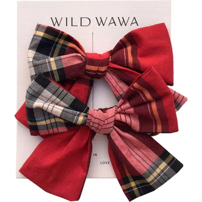 Wild Wawa Clip Set In Red