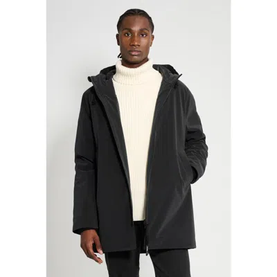 Stutterheim Stockholm Matte Winter Coat In Black