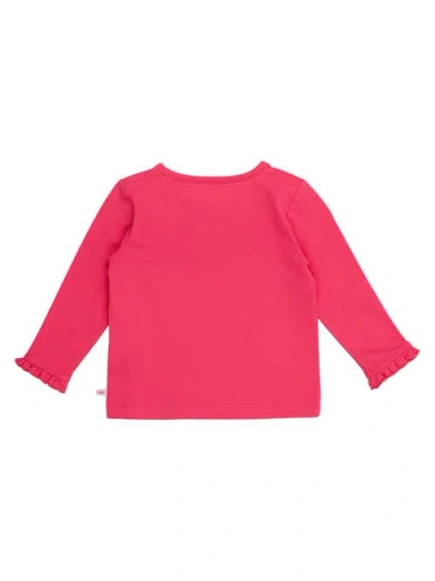 Rufflebutts Knit Long Sleeve Ruffle Layering Tee In Pink