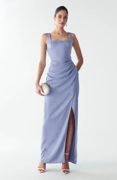 Willa Detroit Maxi Dress In Blue