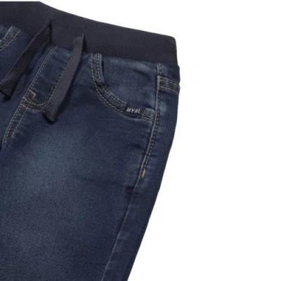 Mayoral Denim Jogger Pants In Black