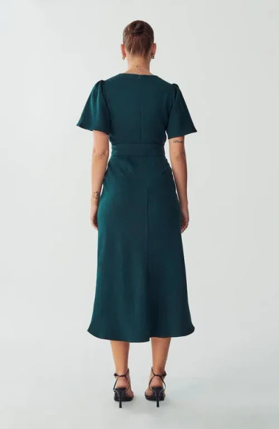 Willa Bessi Midi Dress In Animal Print