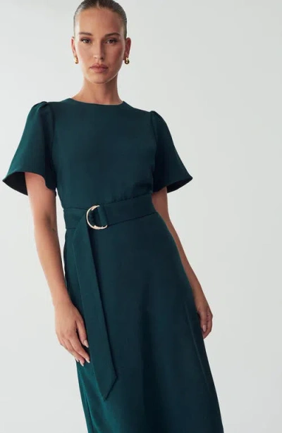 Willa Bessi Midi Dress In Animal Print