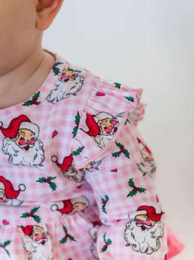 Rufflebutts Long Sleeve Flutter Bubble Romper In Pink