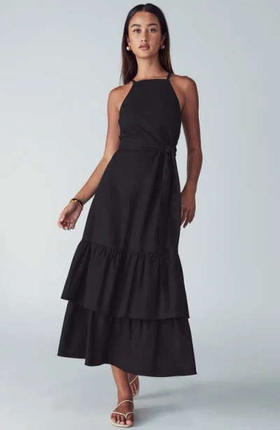 Willa Lou Tiered Dress In Black