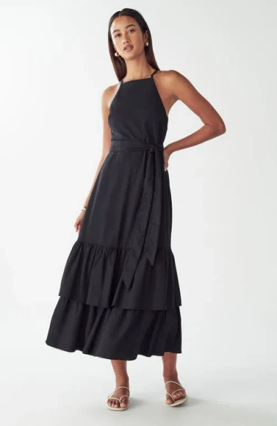Willa Lou Tiered Dress In Black